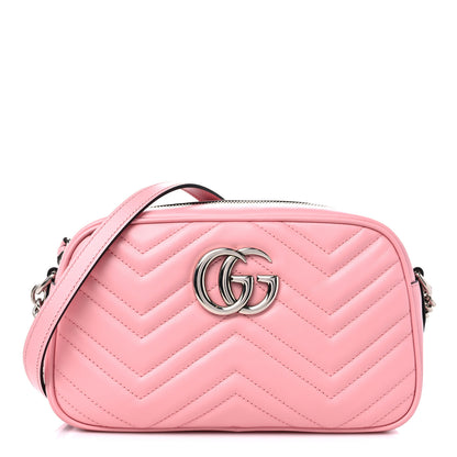 Gucci Calfskin Matelasse Small GG Marmont Chain Shoulder Bag Wild Rose 1 of 10
