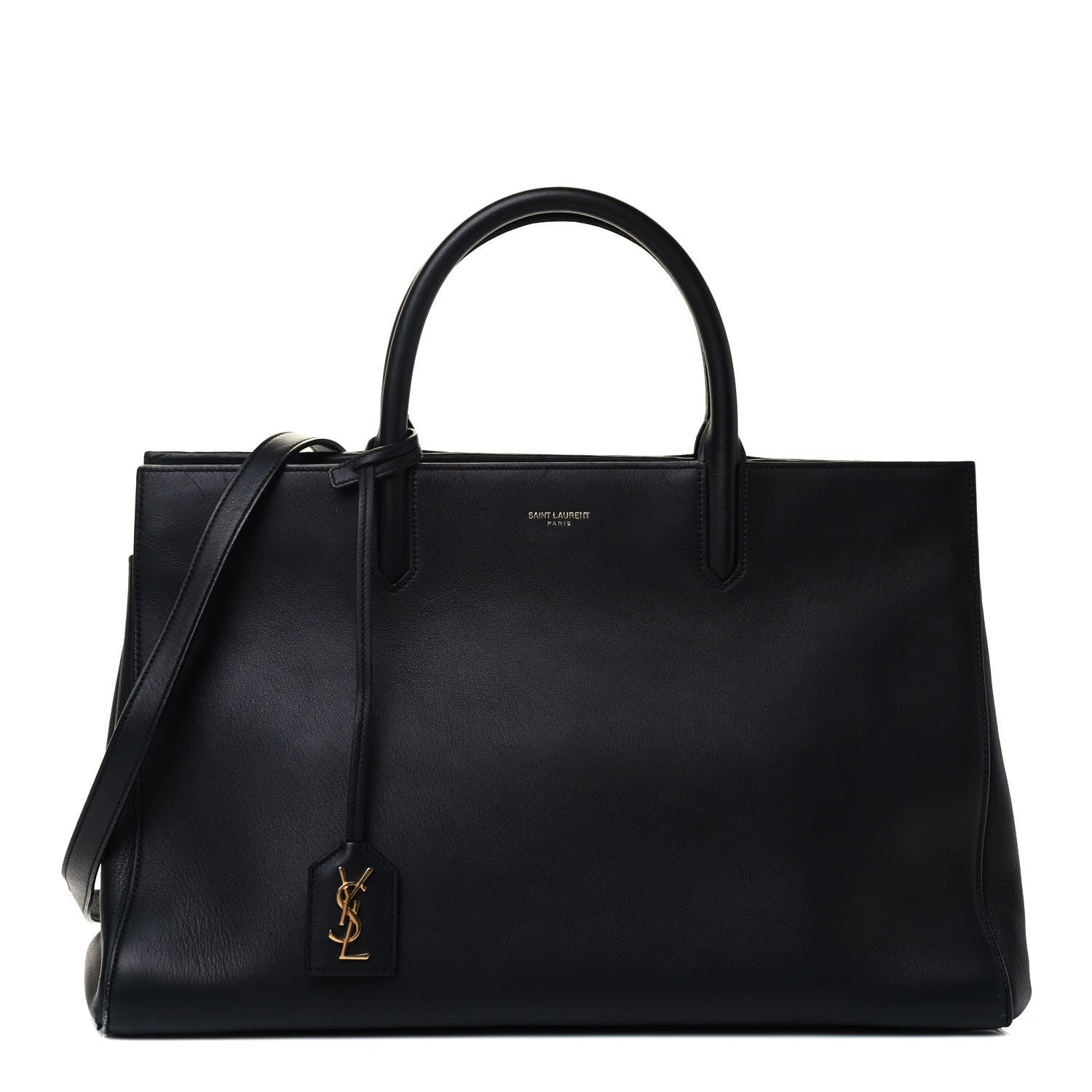 Saint Laurent Calfskin Medium Rive Gauche Cabas Black 1 of 4