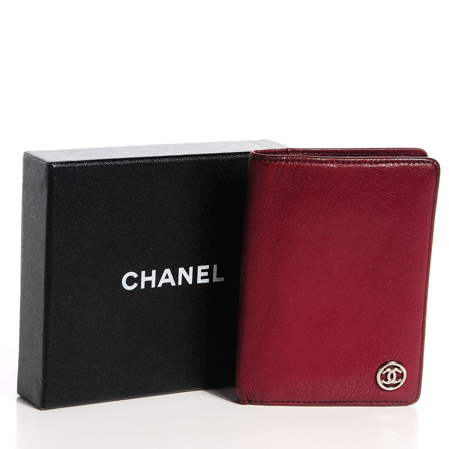 Goatskin CC ID Compact Wallet Red