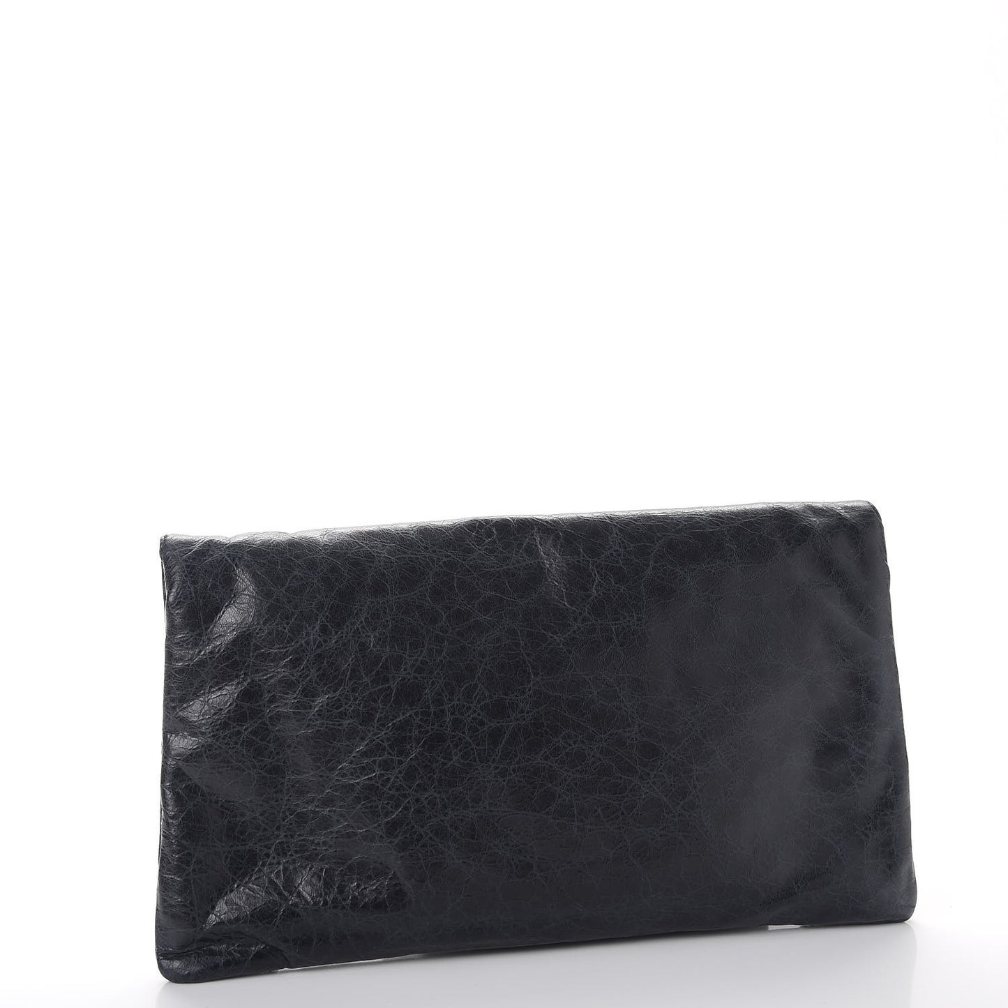 Agneau Giant 12 Rose Gold Hardware Envelope Clutch Dark Night