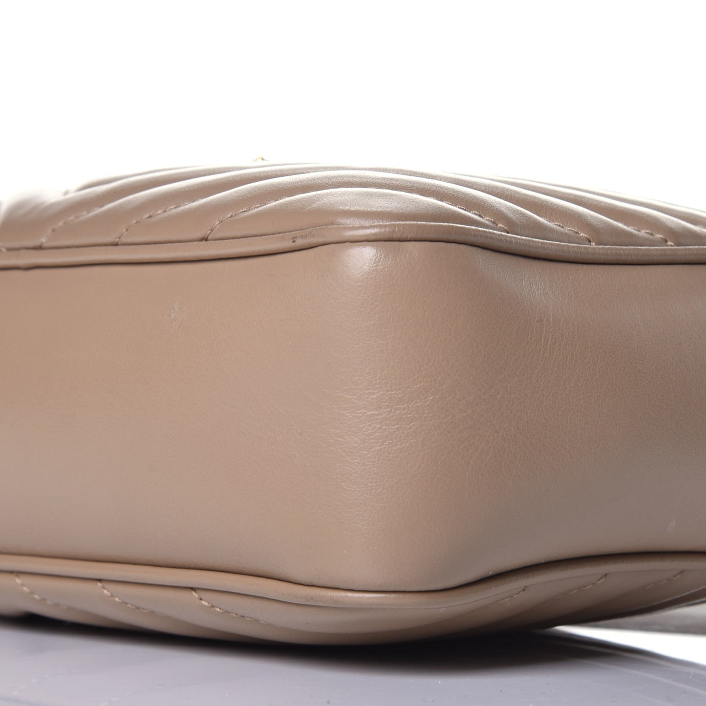 Calfskin Matelasse Monogram Lou Camera Bag Dark Beige