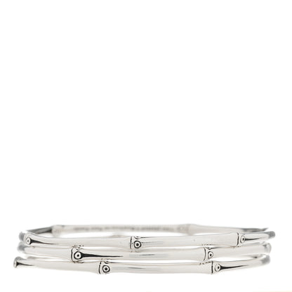 John Hardy Sterling Silver Bamboo Bangle Bracelet Set of 3 1 of 4