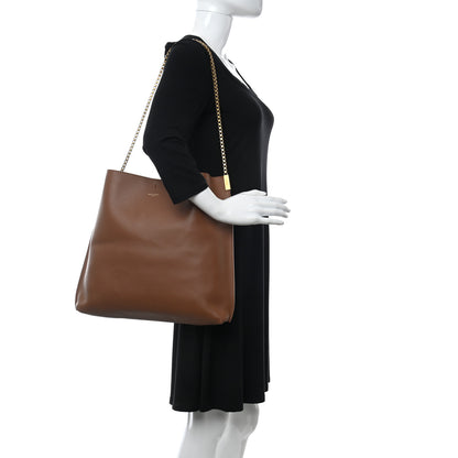 Saint Laurent Calfskin Medium Suzanne Hobo Brick 2 of 8