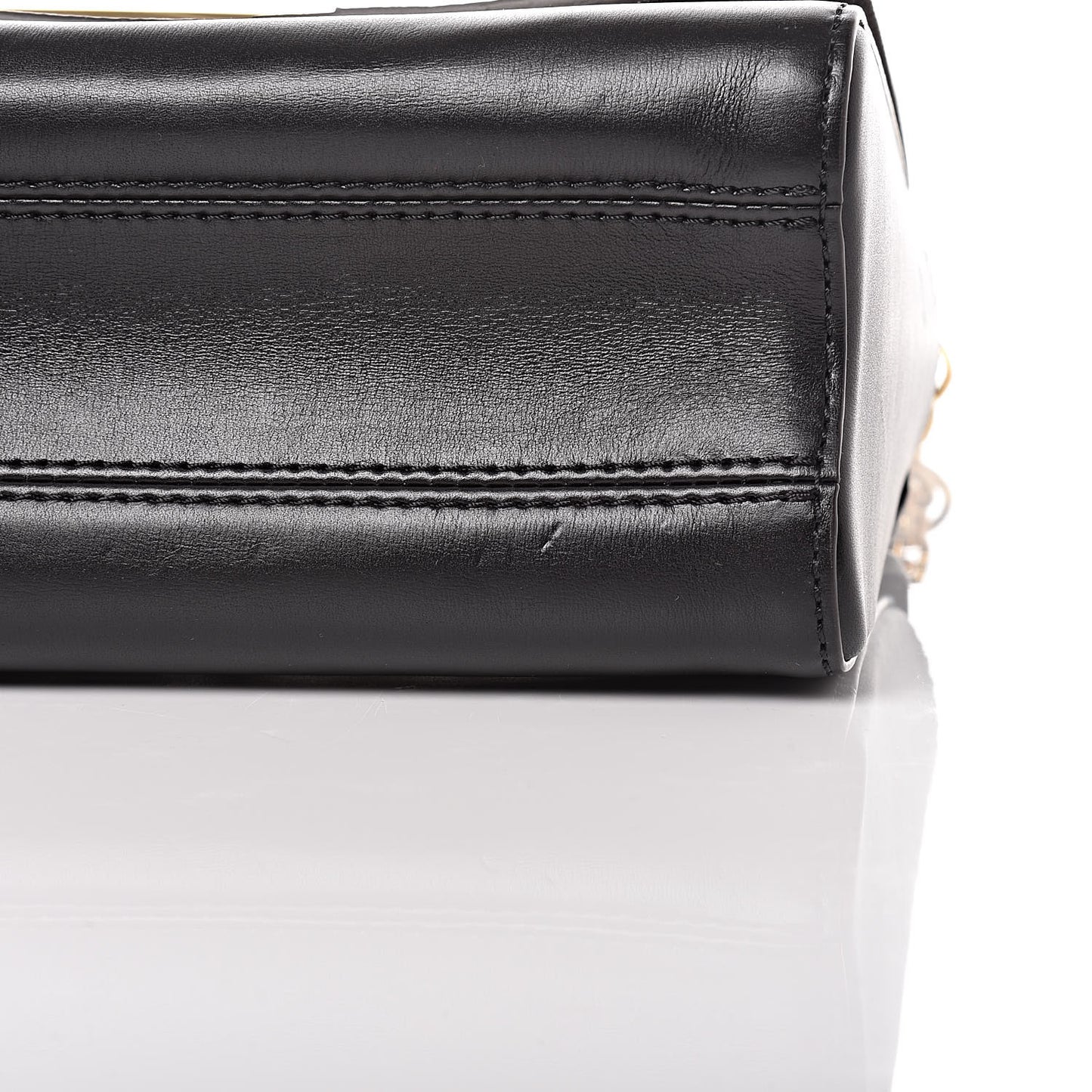 Veau Satin Monogram Twist Shoulder Bag MM Black