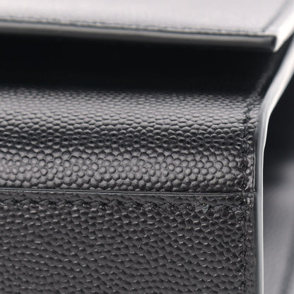Saint Laurent Grain De Poudre Medium Classic Monogram Kate Satchel Black 7 of 10