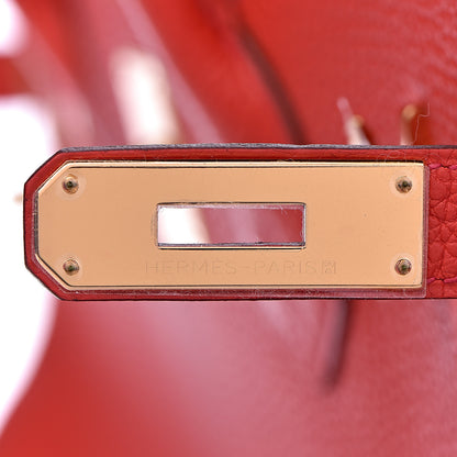 Hermes Togo Birkin 40 Geranium 17 of 38