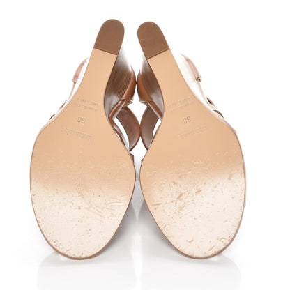 Hermes Calfskin Merryl Wedge Sandals 36 Naturel 5 of 9