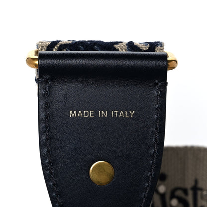 Christian Dior Oblique Studded Shoulder Strap Blue 4 of 6