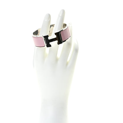Hermes Enamel Wide Clic Clac H Bracelet PM Rose Dragee 4 of 4