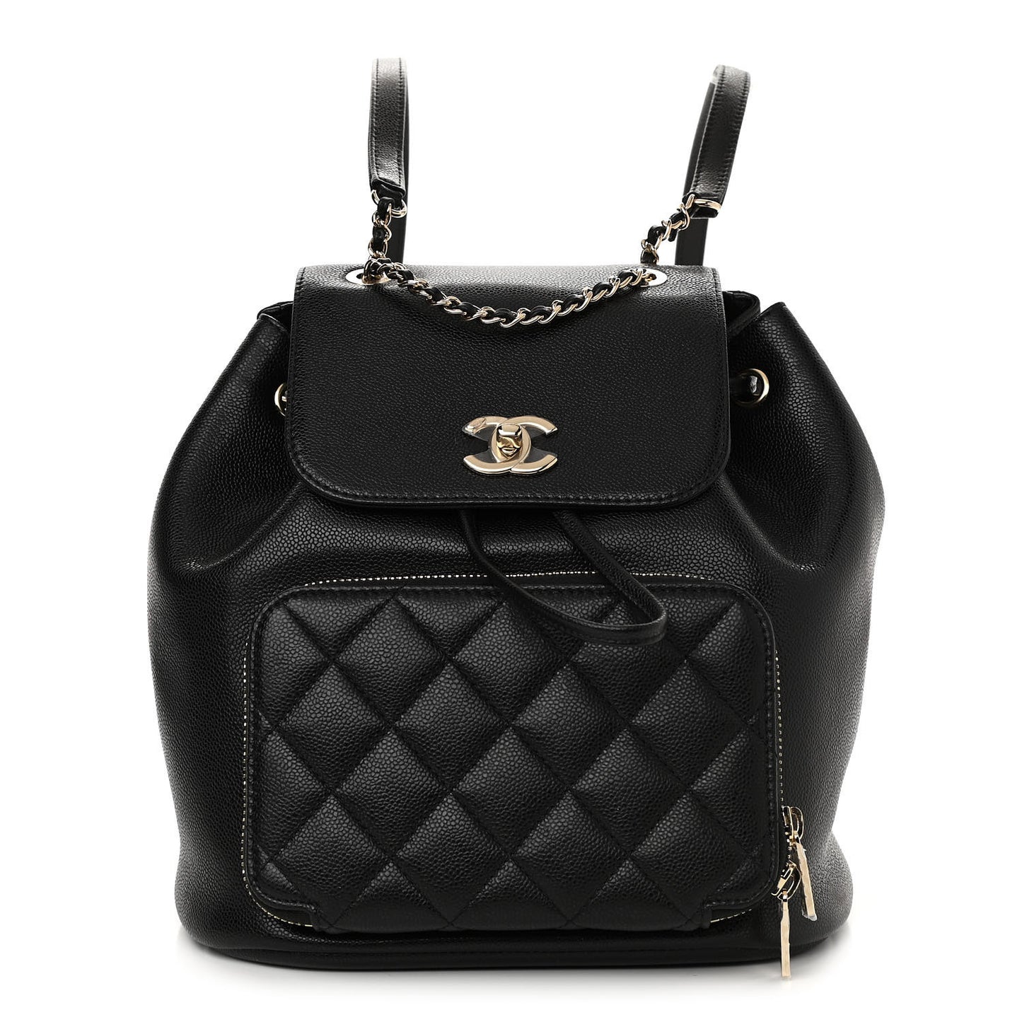 Caviar Quilted Business Affinity Backpack Black
