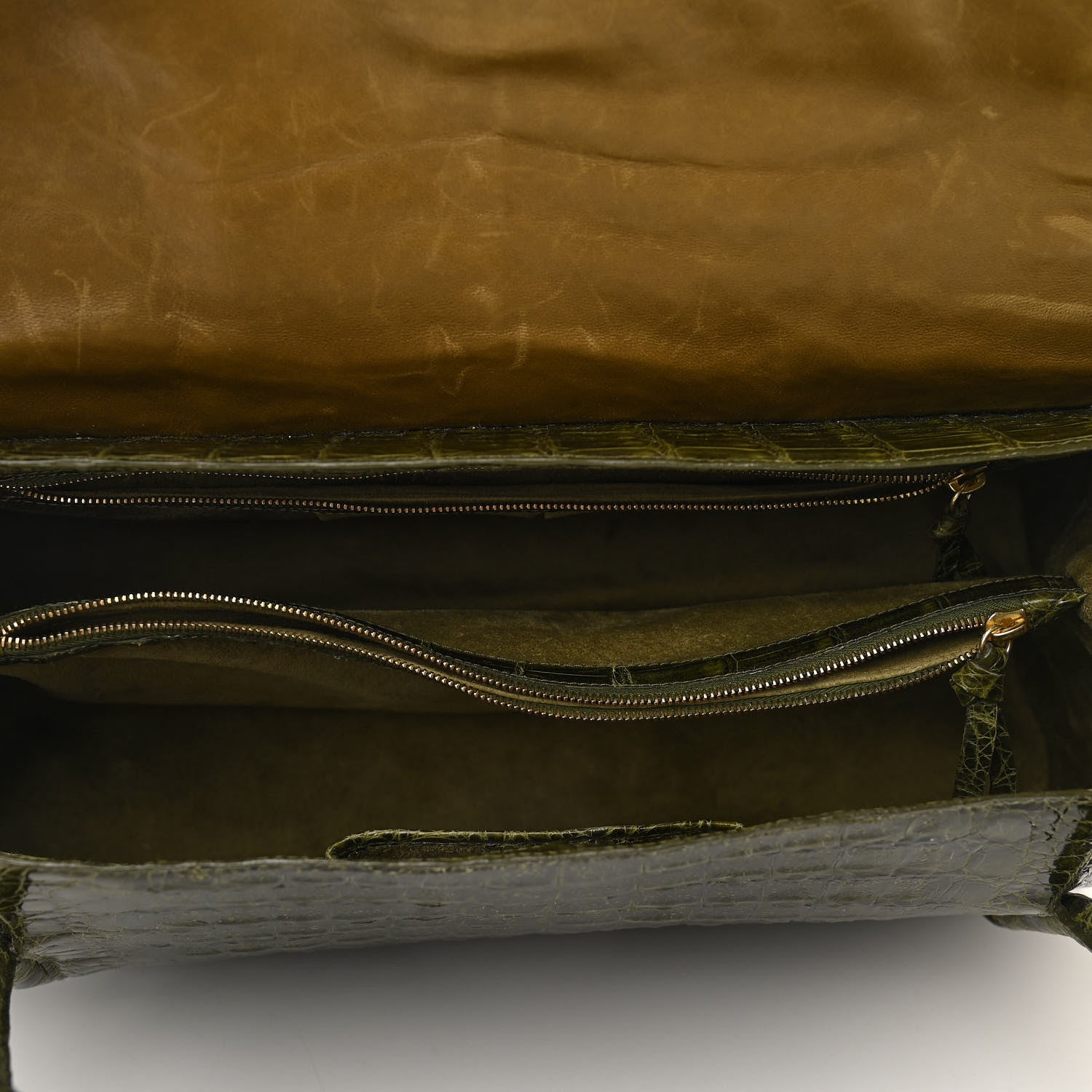 Nancy Gonzalez Crocodile Double Handle Satchel Green 4 of 12