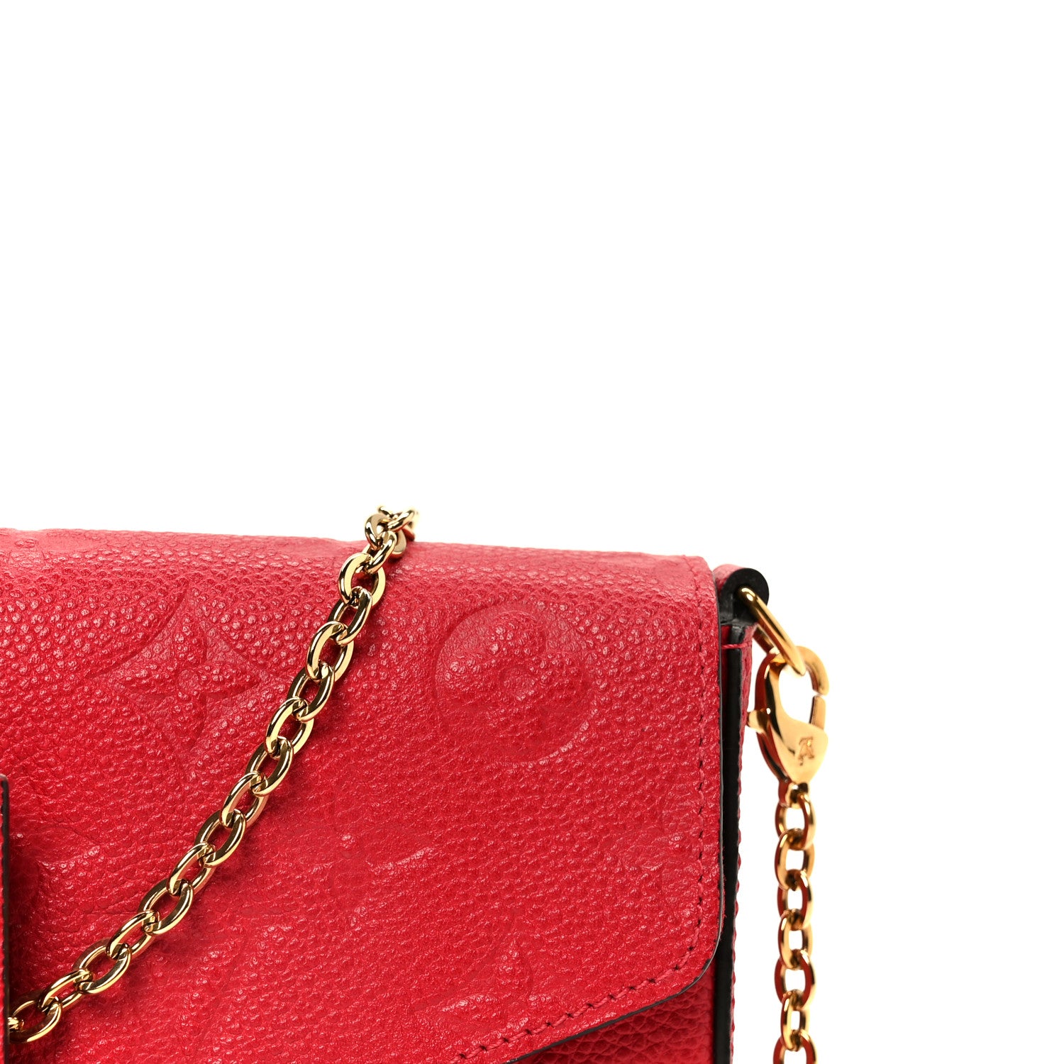 Louis Vuitton Empreinte Pochette Felicie Chain Wallet Scarlet 10 of 12