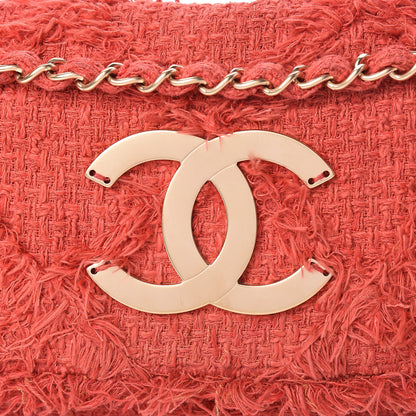Chanel Tweed Medium Nature Single Flap Red 8 of 10