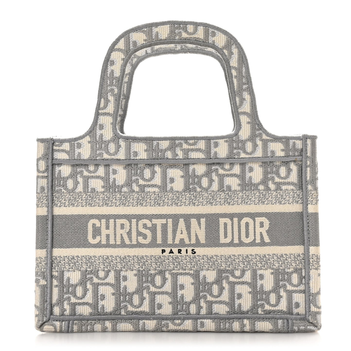 Oblique Mini Book Tote Grey Multicolor