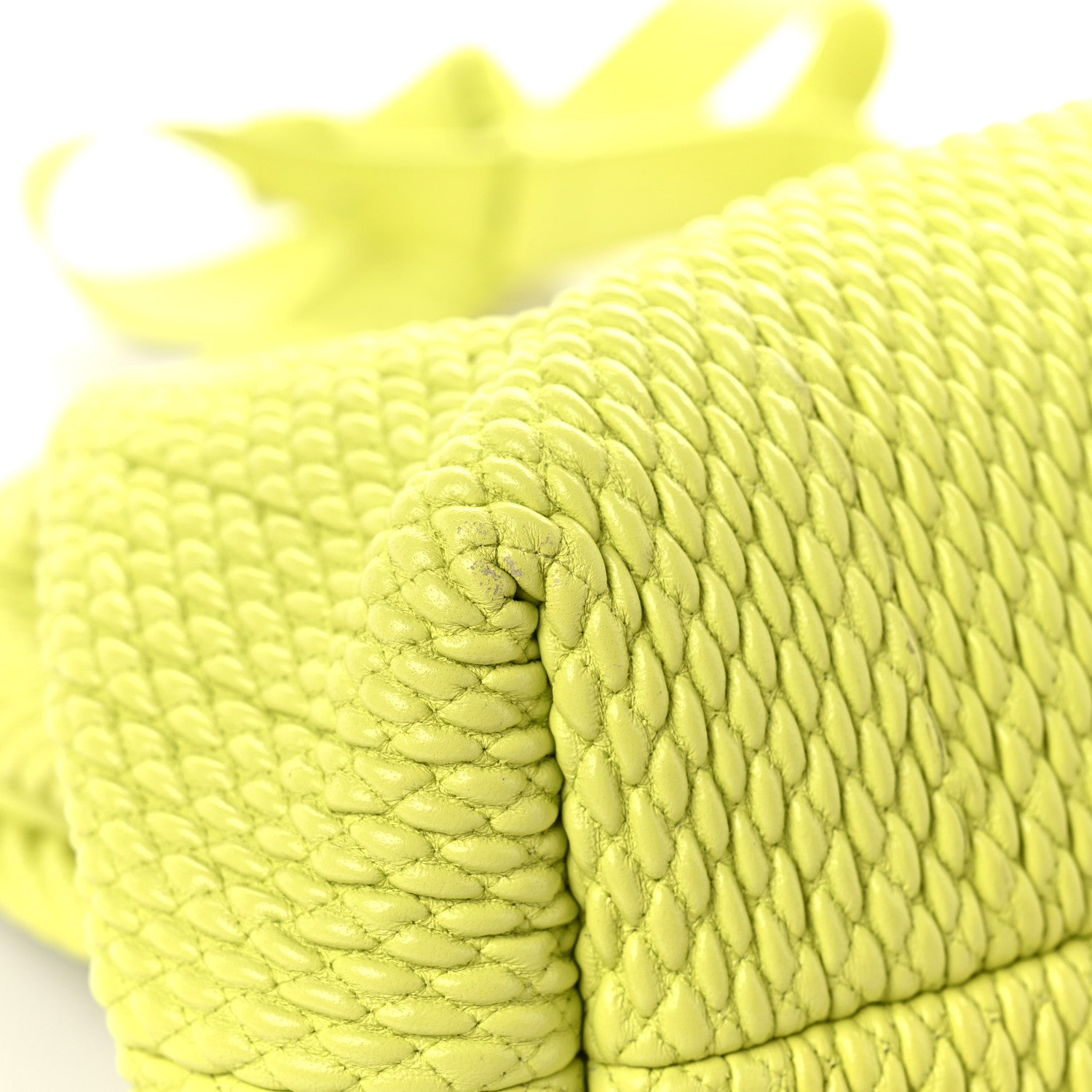 Bottega Veneta Lambskin Knit Large The Point Triangle Bag Seagrass 6 of 13