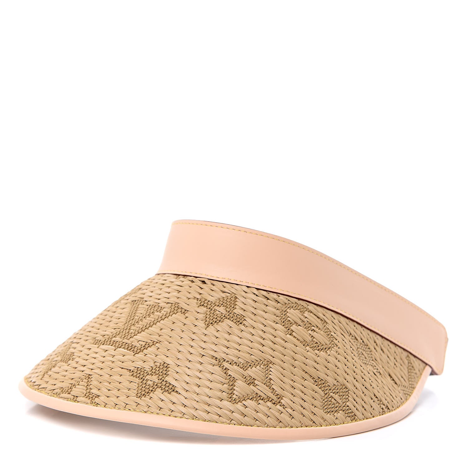 Louis Vuitton Calfskin Raffia Monogram Strawgram Visor Natural 1 of 5