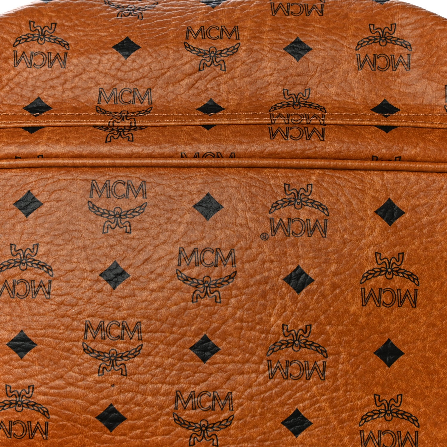 MCM Visetos Medium Sprinkle Stud Stark Backpack Cognac 11 of 25