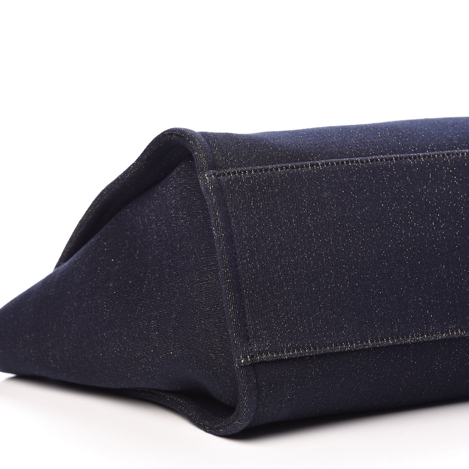 Chanel Lurex Canvas Medium Deauville Tote Navy Blue Gold 10 of 13