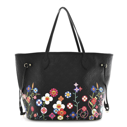 Louis Vuitton LV X TM Empreinte Flowers Neverfull MM Black 1 of 11