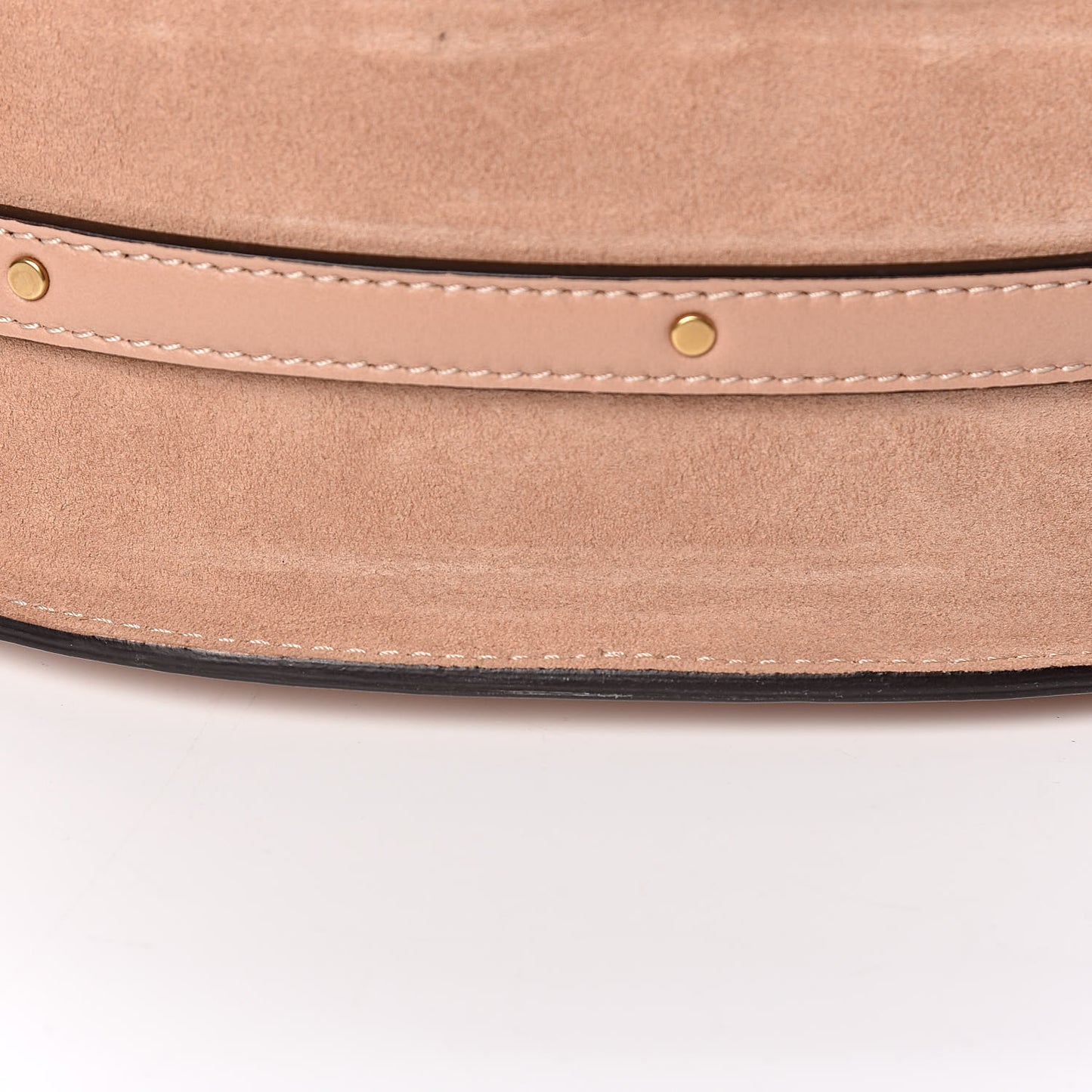 Calfskin Suede Medium Nile Bracelet Bag Biscotti Beige