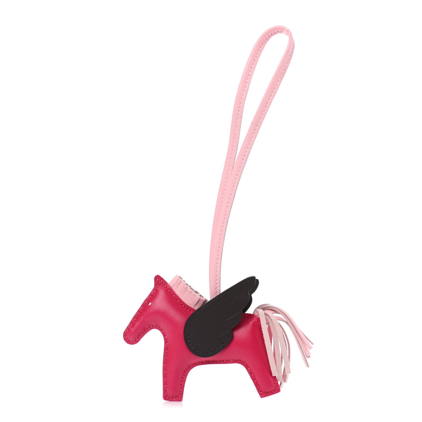 Milo Lambskin Grigri Rodeo Pegase Horse Bag Charm PM Framboise Rose Sakura Rouge Sellier