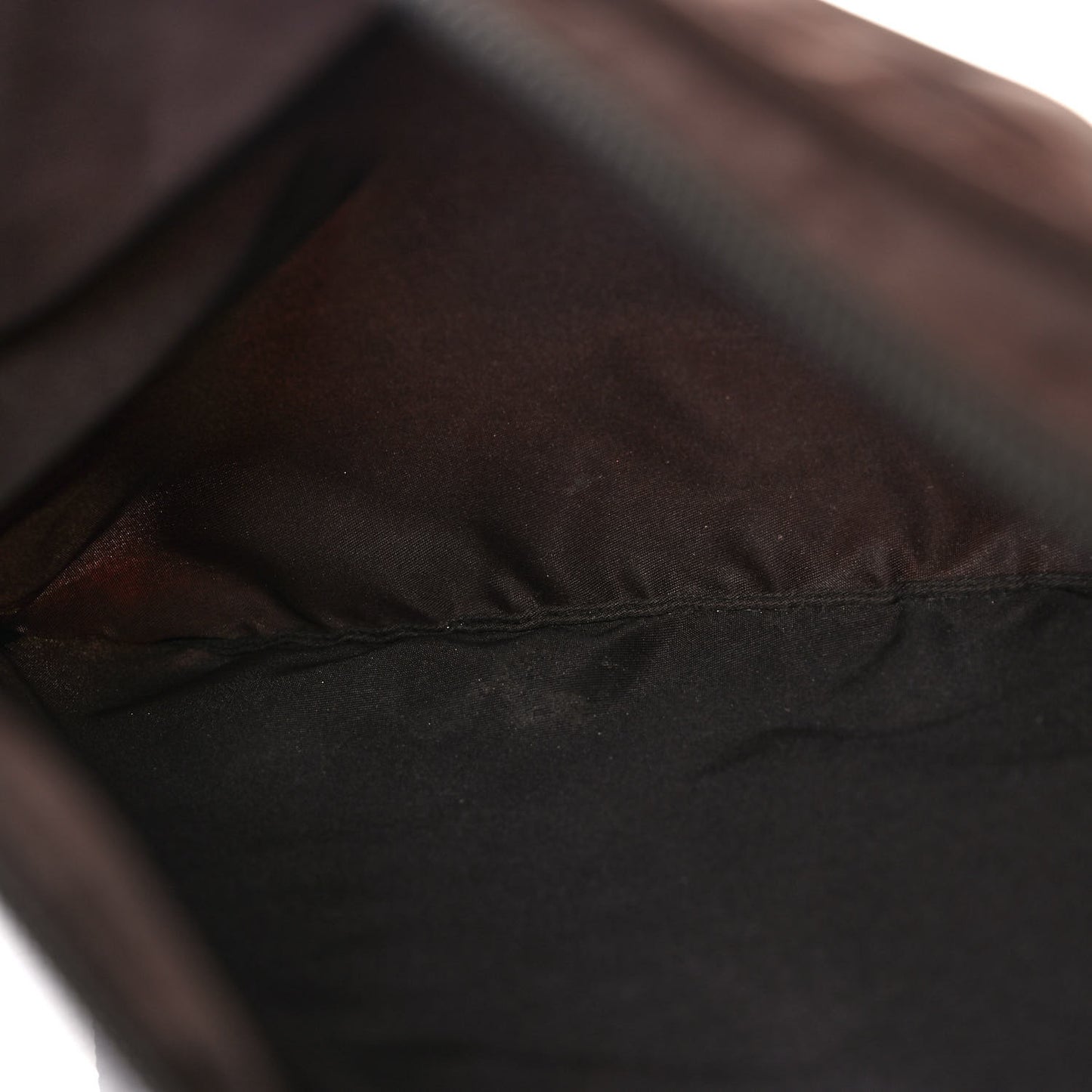 Nylon Flat Messenger Bag Brown