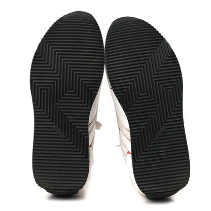 Hermes Calfskin Suede Goatskin Womens Chris Sneakers 39 White Multicolor 6 of 8