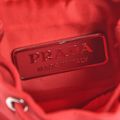 Prada Nylon Vela Backpack Keychain Charm Rosso 4 of 7
