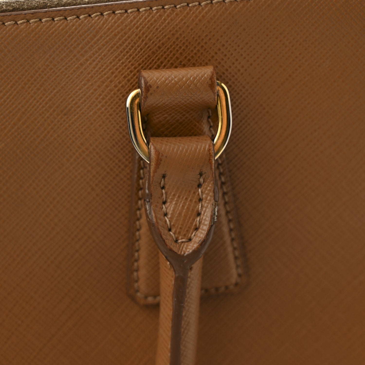 Prada Saffiano Medium Galleria Double Zip Tote Caramel 14 of 15