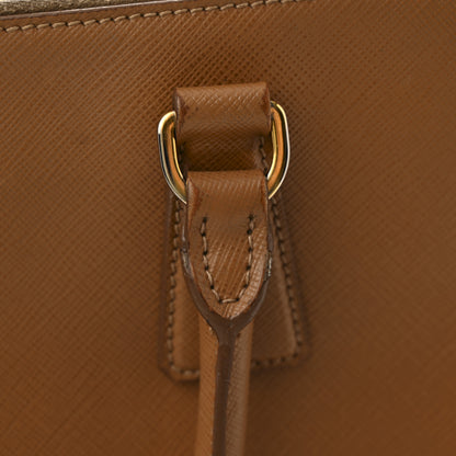 Prada Saffiano Medium Galleria Double Zip Tote Caramel 14 of 15