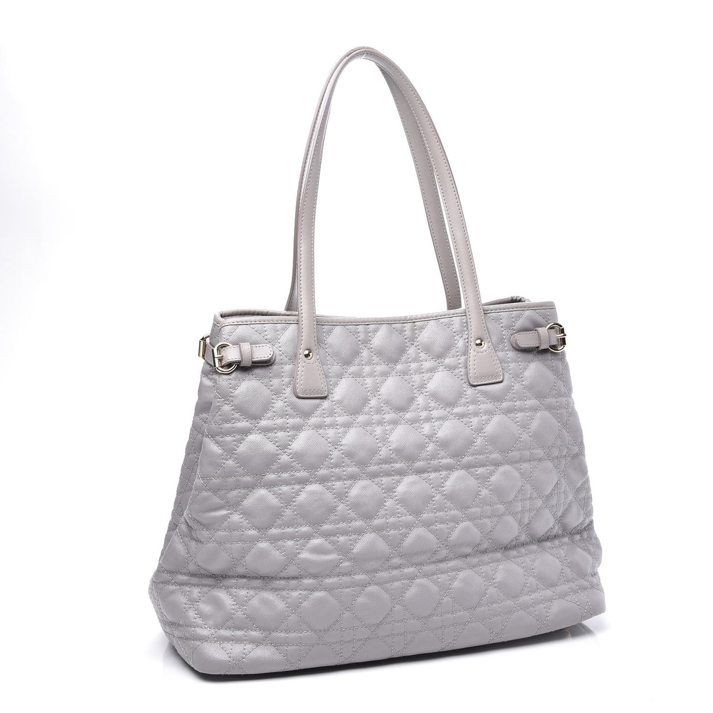Coated Canvas Cannage Medium Panarea Tote Grey