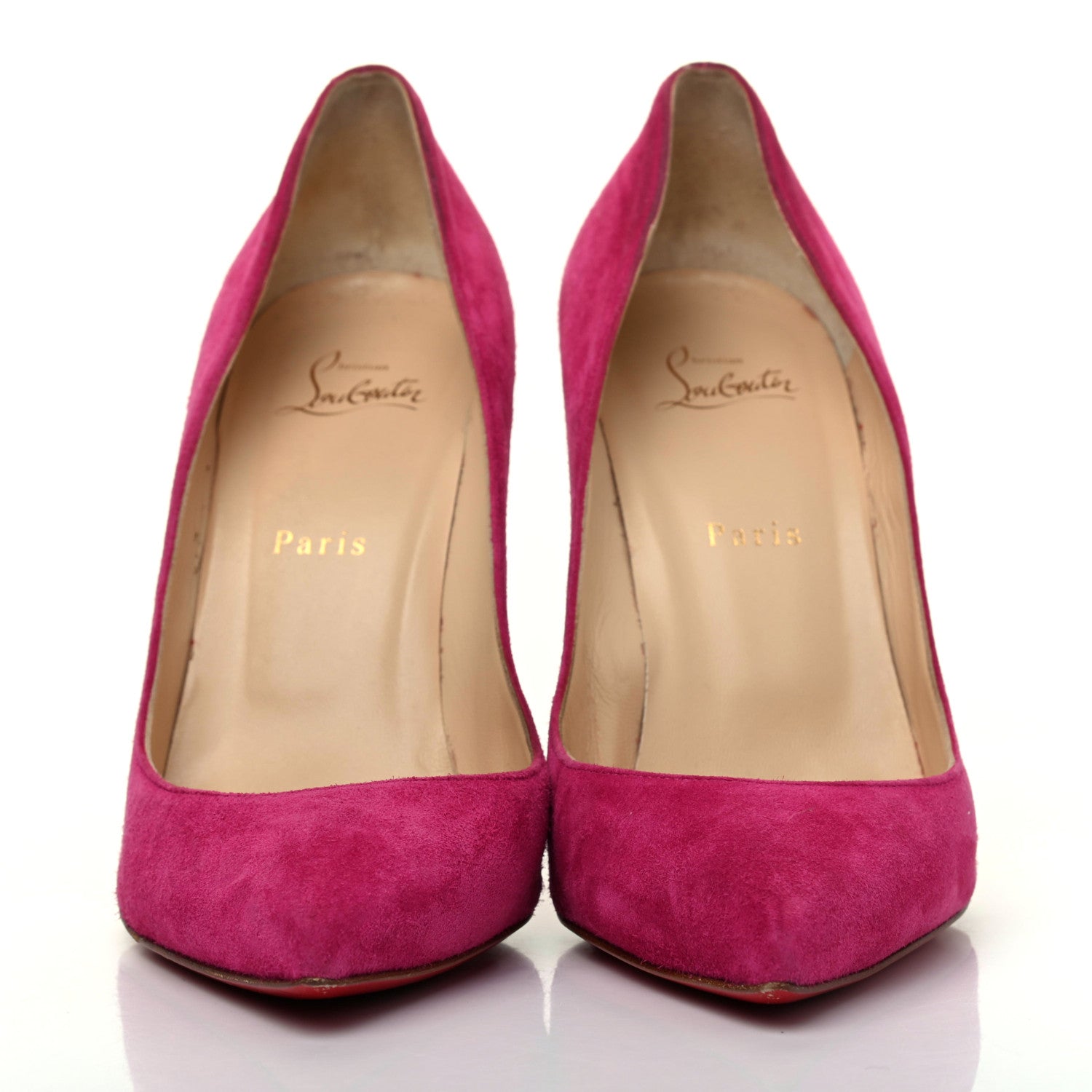 Christian Louboutin Veau Velours Pigalle Follies 120 Pumps 41 Rosa 2 of 8