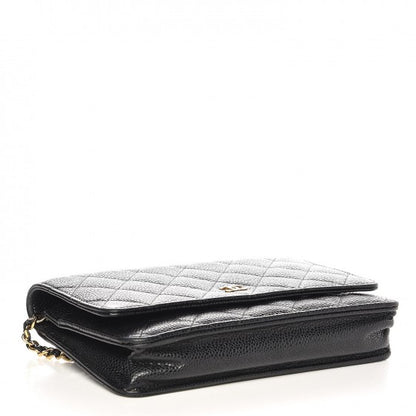 Chanel Caviar Quilted Wallet On Chain WOC Black 4 of 9