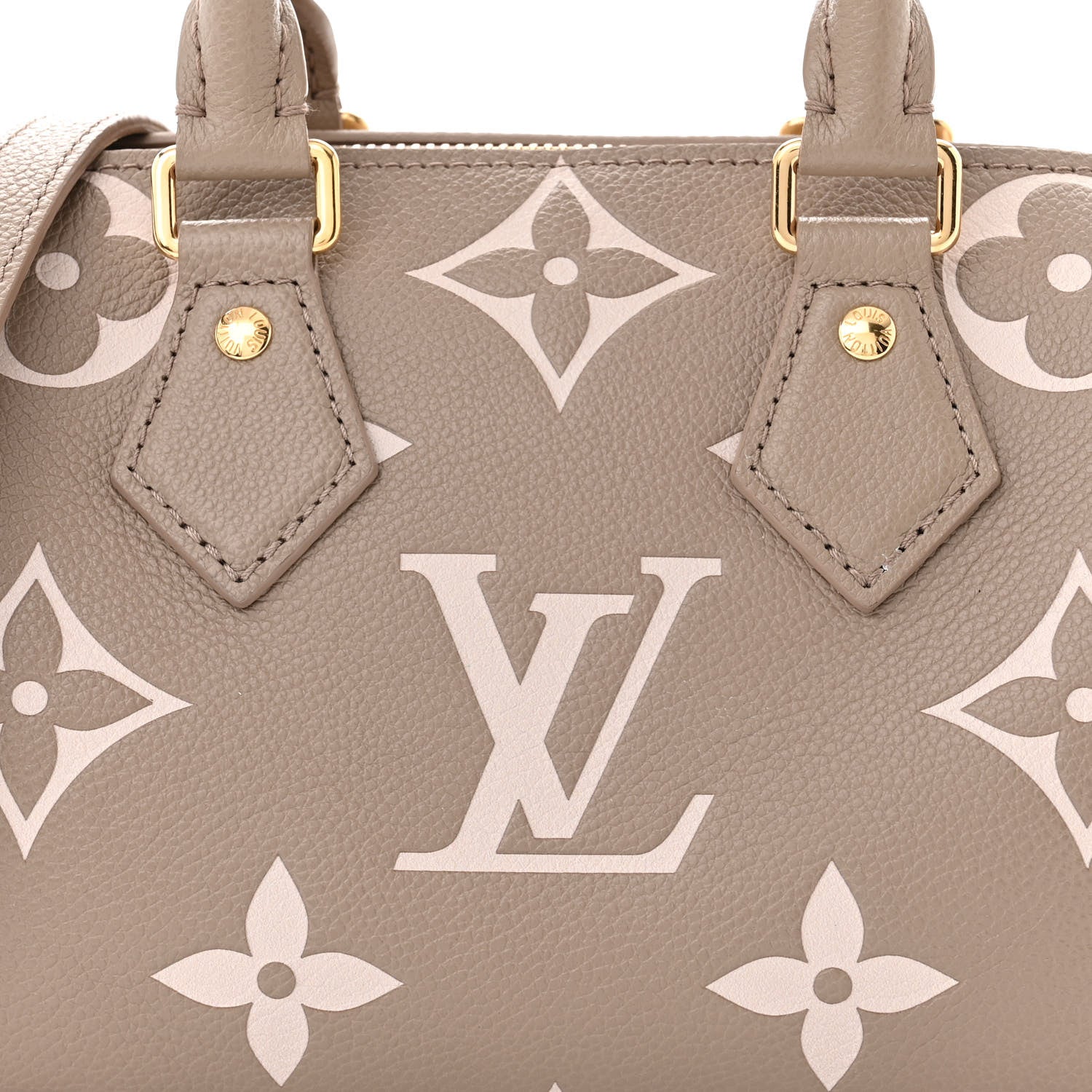 Louis Vuitton Empreinte Monogram Giant Speedy Bandouliere 20 Creme Beige 7 of 10