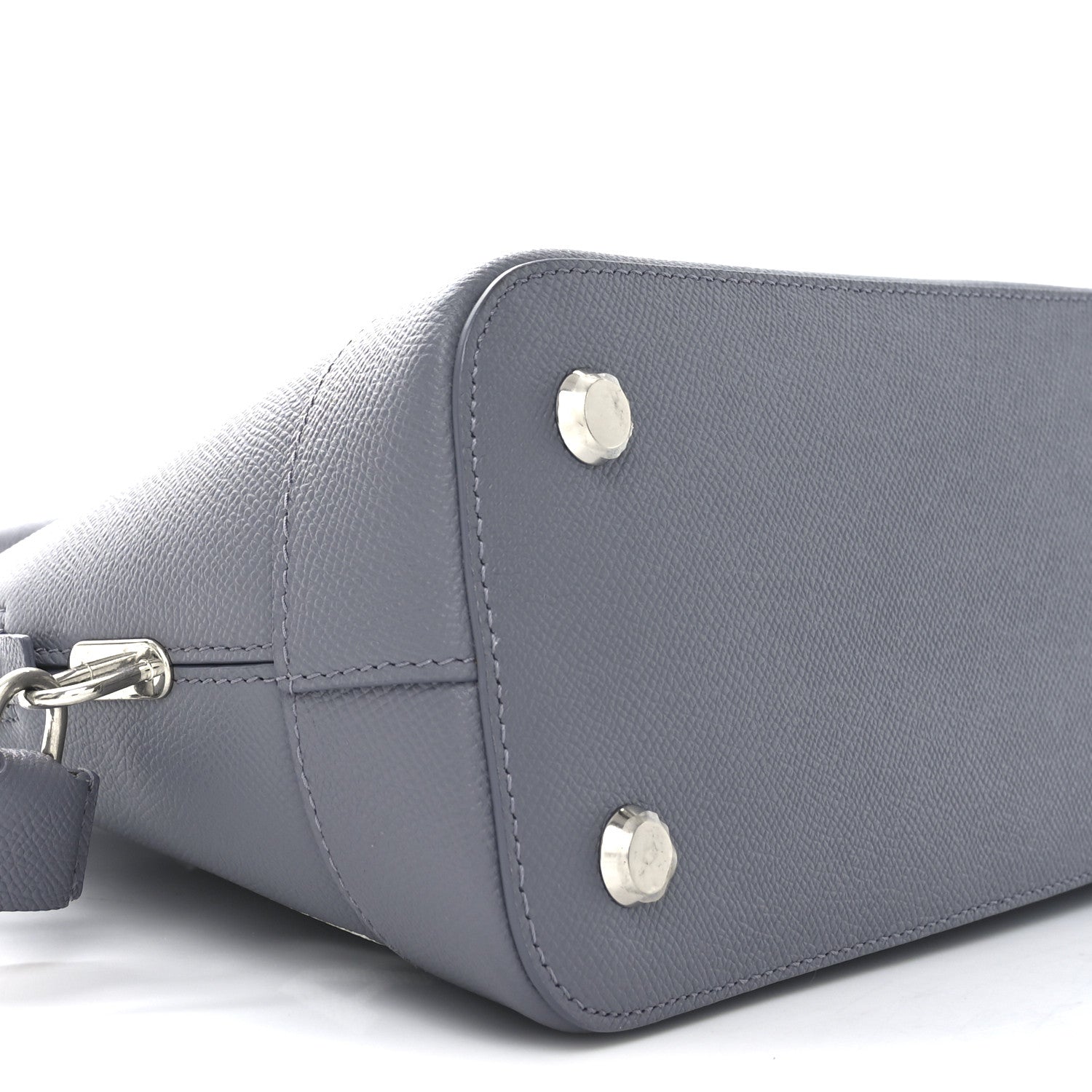 Balenciaga Signature Grained Calfskin Logo S Ville Top Handle Bag Gris Perle Fonce White 8 of 9