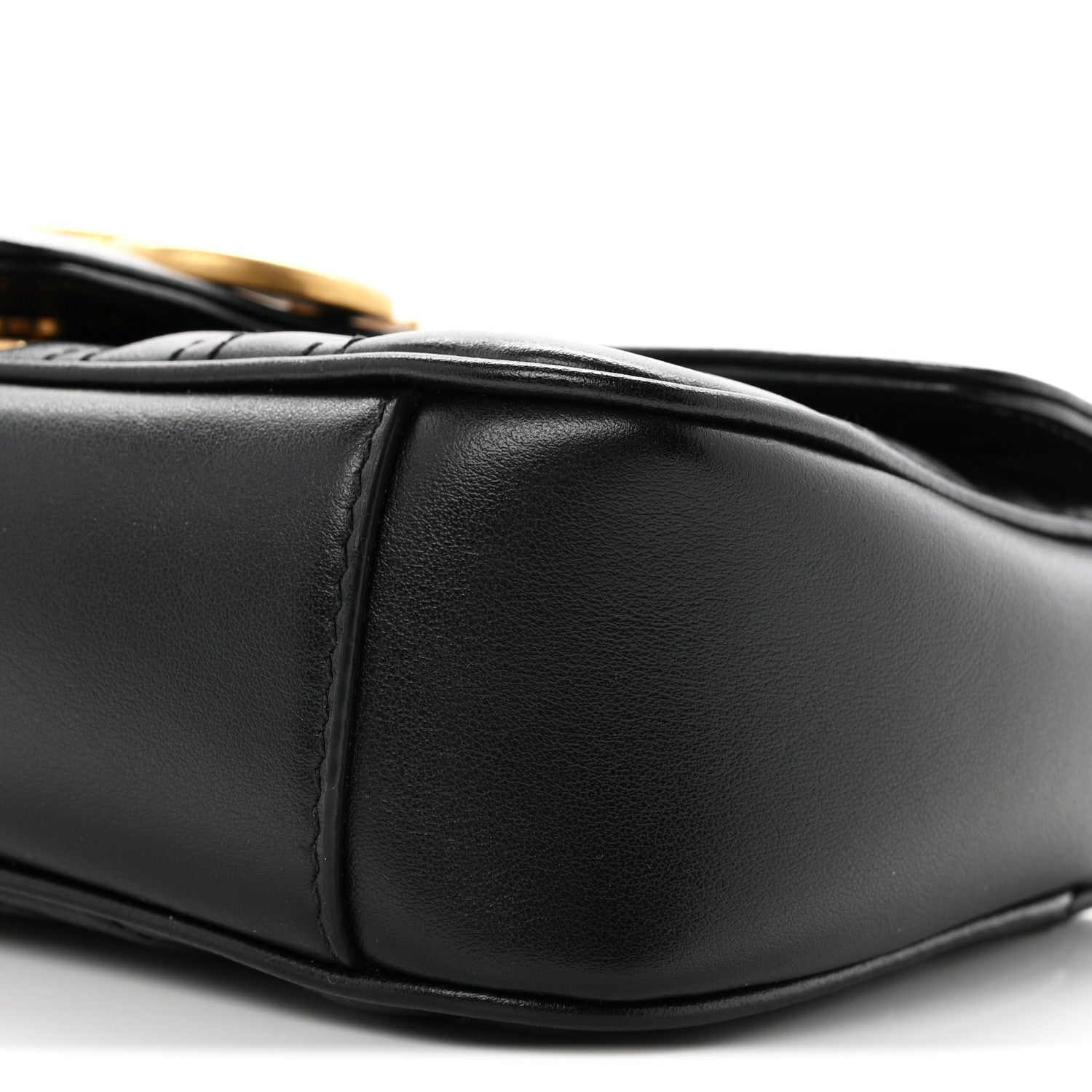 Gucci Calfskin Matelasse Mini GG Marmont Shoulder Bag Black 9 of 9