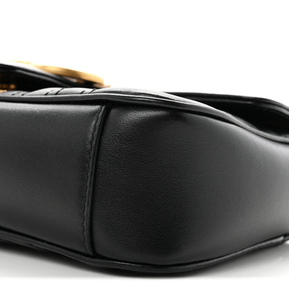 Gucci Calfskin Matelasse Mini GG Marmont Shoulder Bag Black 9 of 9