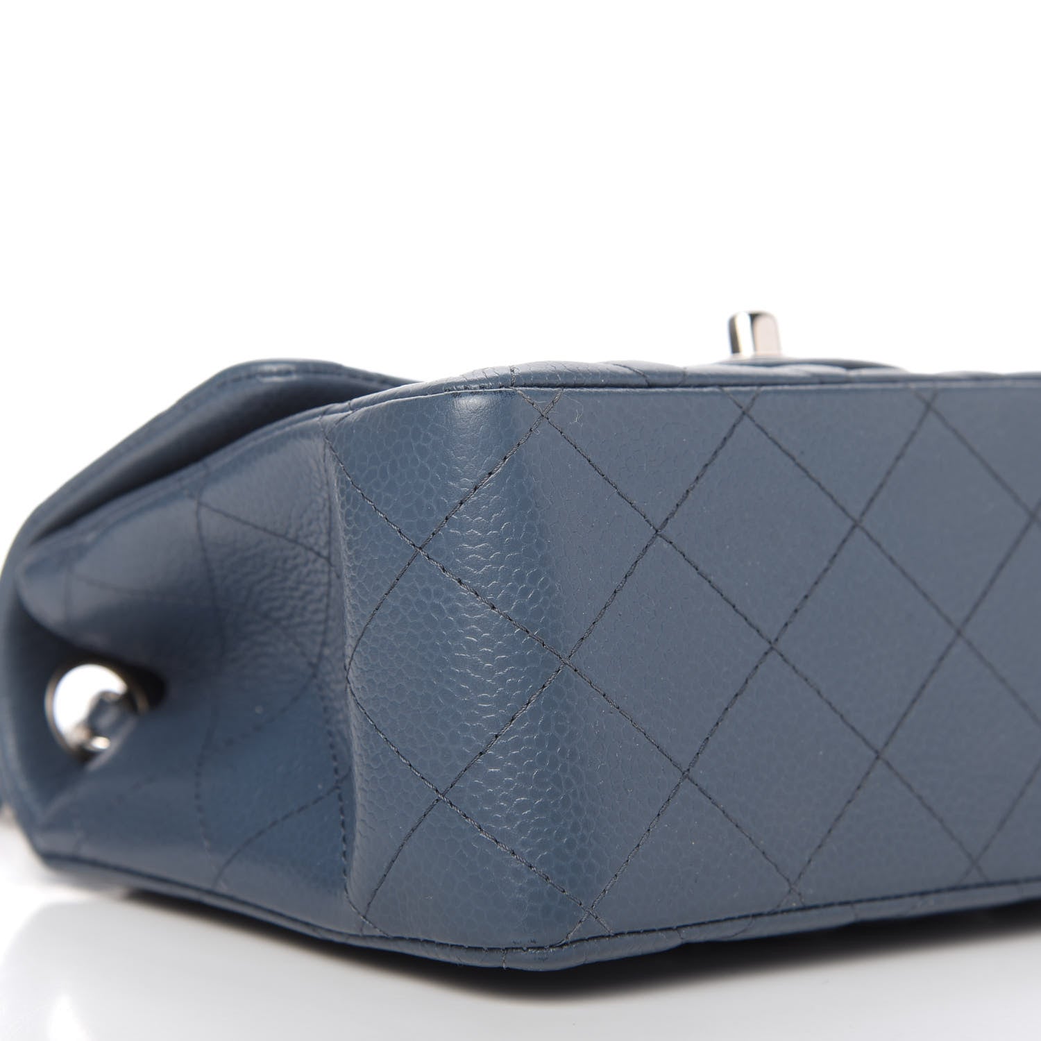 Chanel Caviar Quilted Mini Square Flap Dark Blue 6 of 11