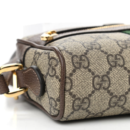 Gucci GG Supreme Monogram Web Mini Ophidia Shoulder Bag Brown 9 of 11