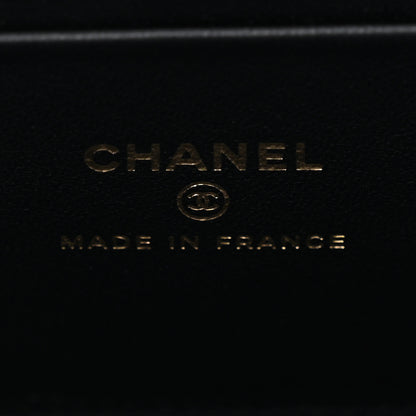 Chanel Lambskin Quilted Small Top Handle Vanity Case With Chain Black 6 of 11