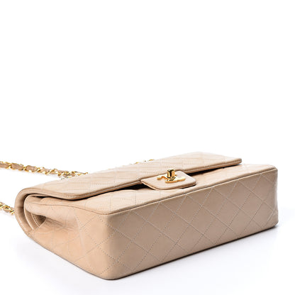 Chanel Lambskin Quilted Medium Double Flap Beige 3 of 10
