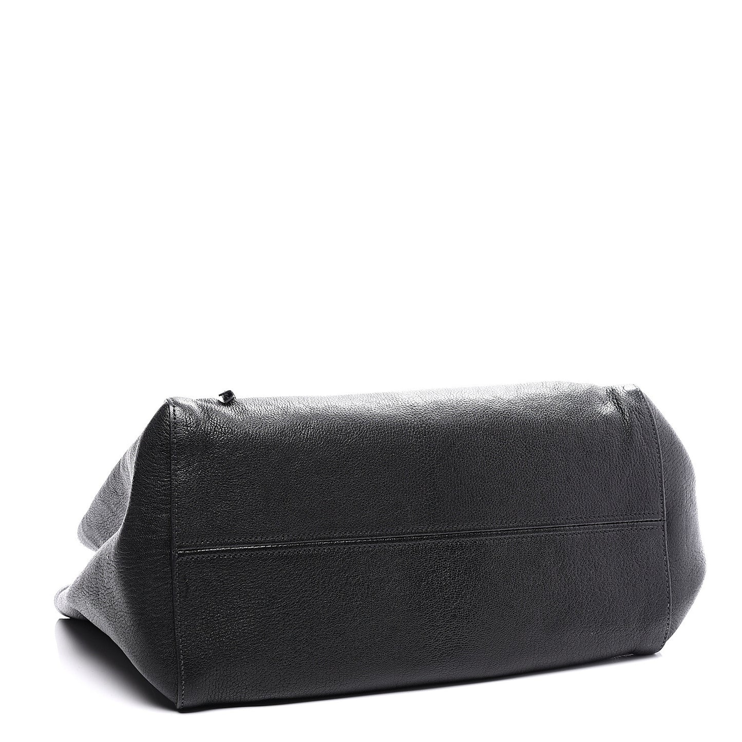 Goatskin Madras Shopper Tote Black