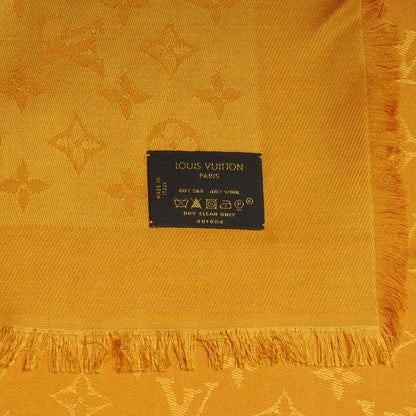 Louis Vuitton Wool Silk Monogram Shawl Safran 5 of 5