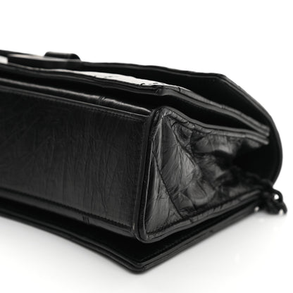 Balenciaga Crushed Calfskin Quilted Matte Black Hardware Small Crush Chain Bag Black 9 of 9