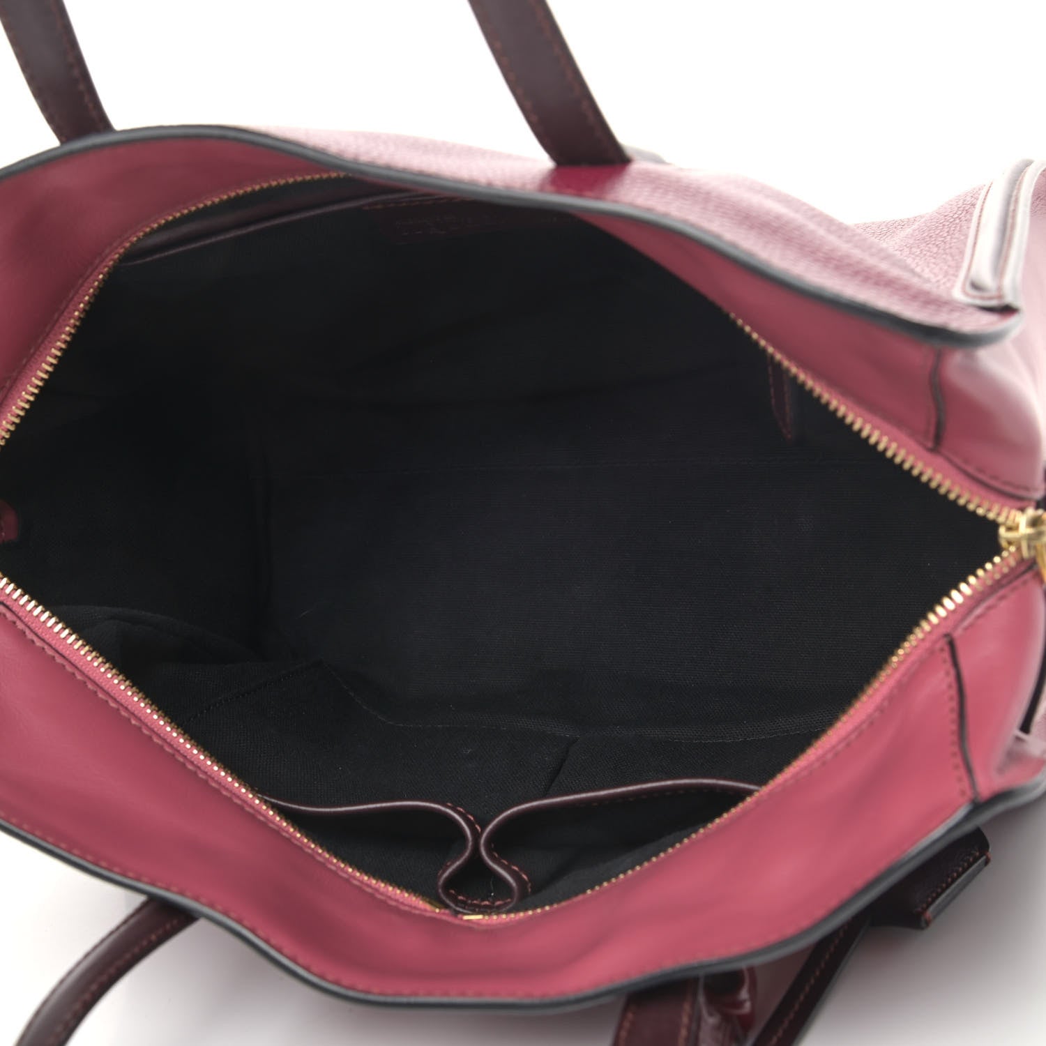 Alexander McQueen Pebbled Calfskin Small Skull Padlock Zip Around Tote Dark Pink 4 of 4