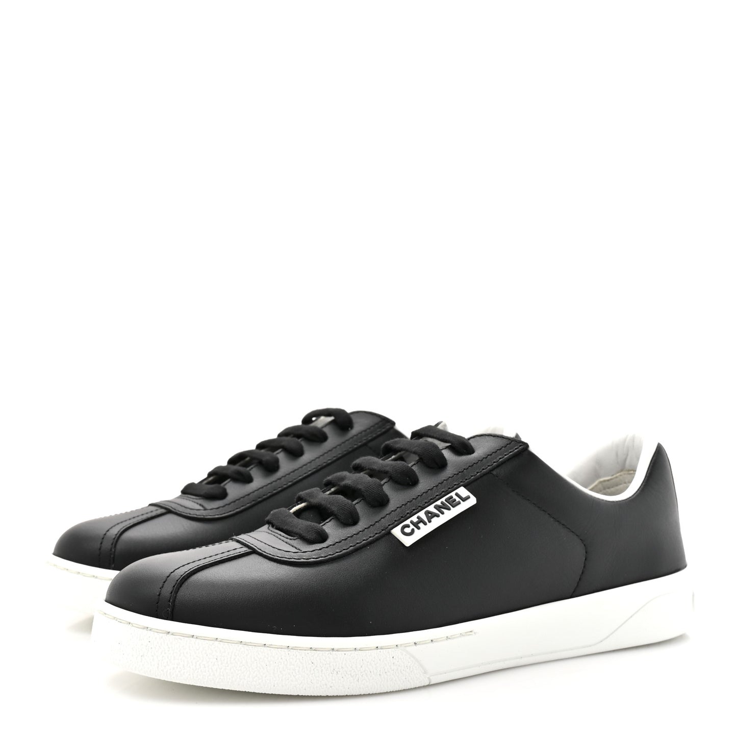Calfskin CC Womens Sneakers 37 Black