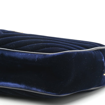 Saint Laurent Velvet Matelasse Monogram Lou Camera Bag Navy 10 of 10