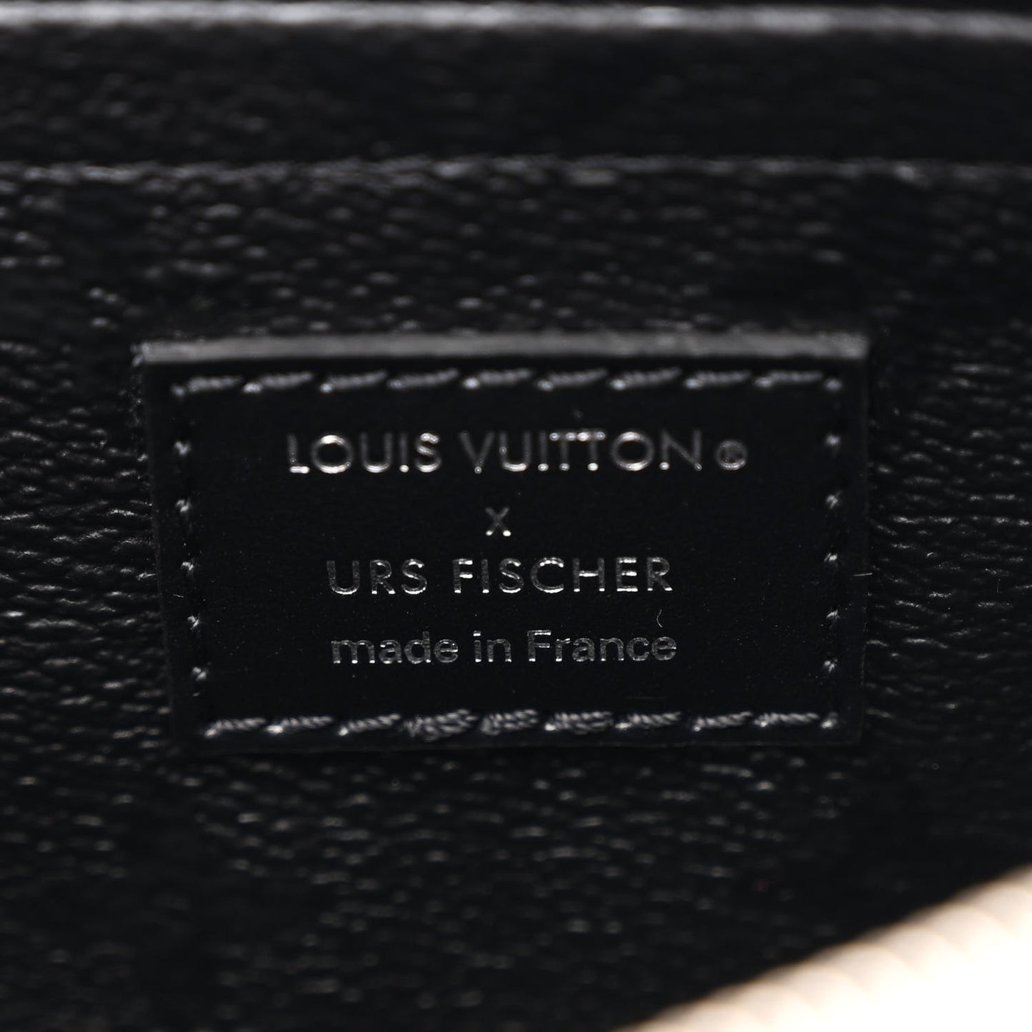 X UF Tufted Monogram Pochette Accessories White Black