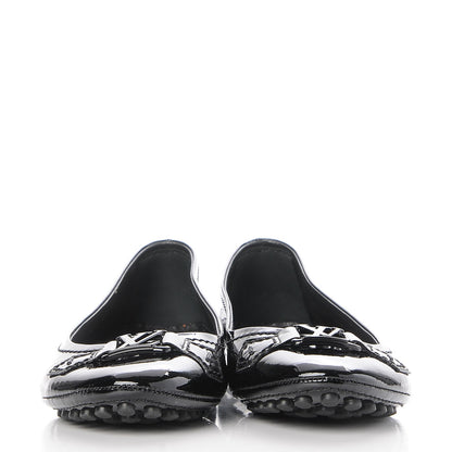 Louis Vuitton Patent Calfskin Oxford Ballerina Flats 38.5 Black 3 of 8