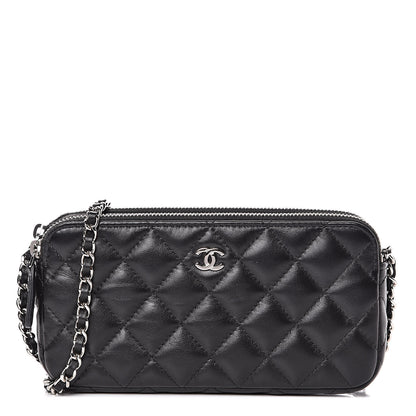 Chanel Lambskin Quilted Small Clutch With Chain Black 1 of 13